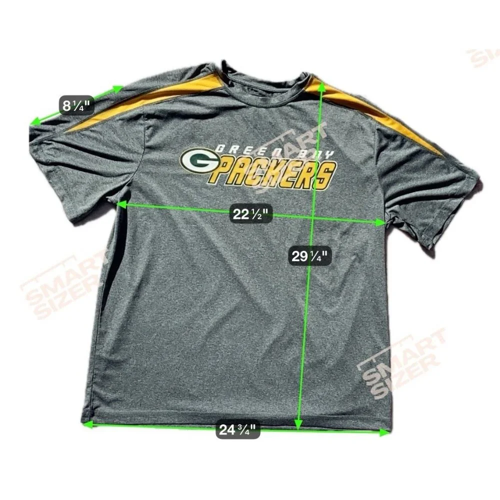 NFL Green Bay Packers Men's Short Sleeve Performance T-Shirt in Grey Large - Picture 4 of 4